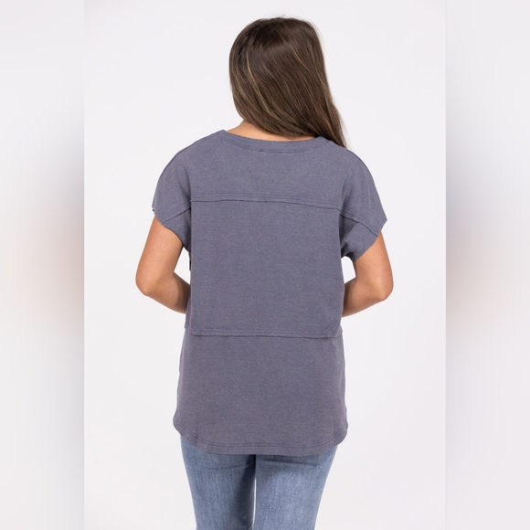 Heyson Effortlessly Cool Women's Textured Classic Short Sleeve Top - 2X - Picture 3 of 4